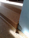 Detail zakončení schodových obvodových a ukončovacích lišt